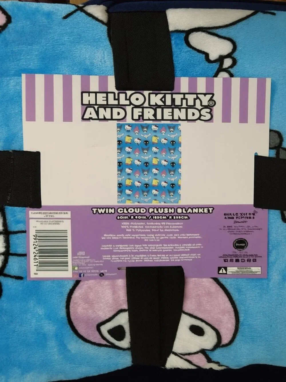 Hello Kitty & Friends Twin Cloud Plush Blanket Blue NWT Sanrio 60x90